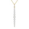 New Classic Elegant Fashion Shiny V-Neck Collarbone Chain 11-Stone Moissanite Graduated Lariat Tassel Pendant Necklace for Women