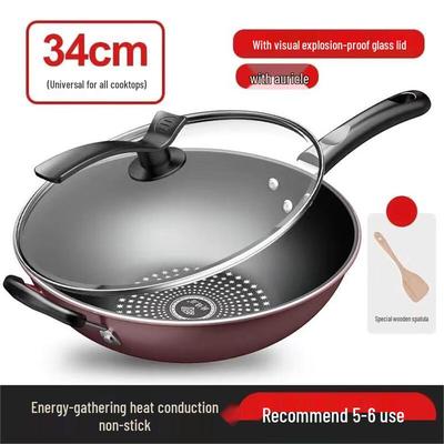 San Jiao Long 34cm Feineisen-Wok mit Deckel