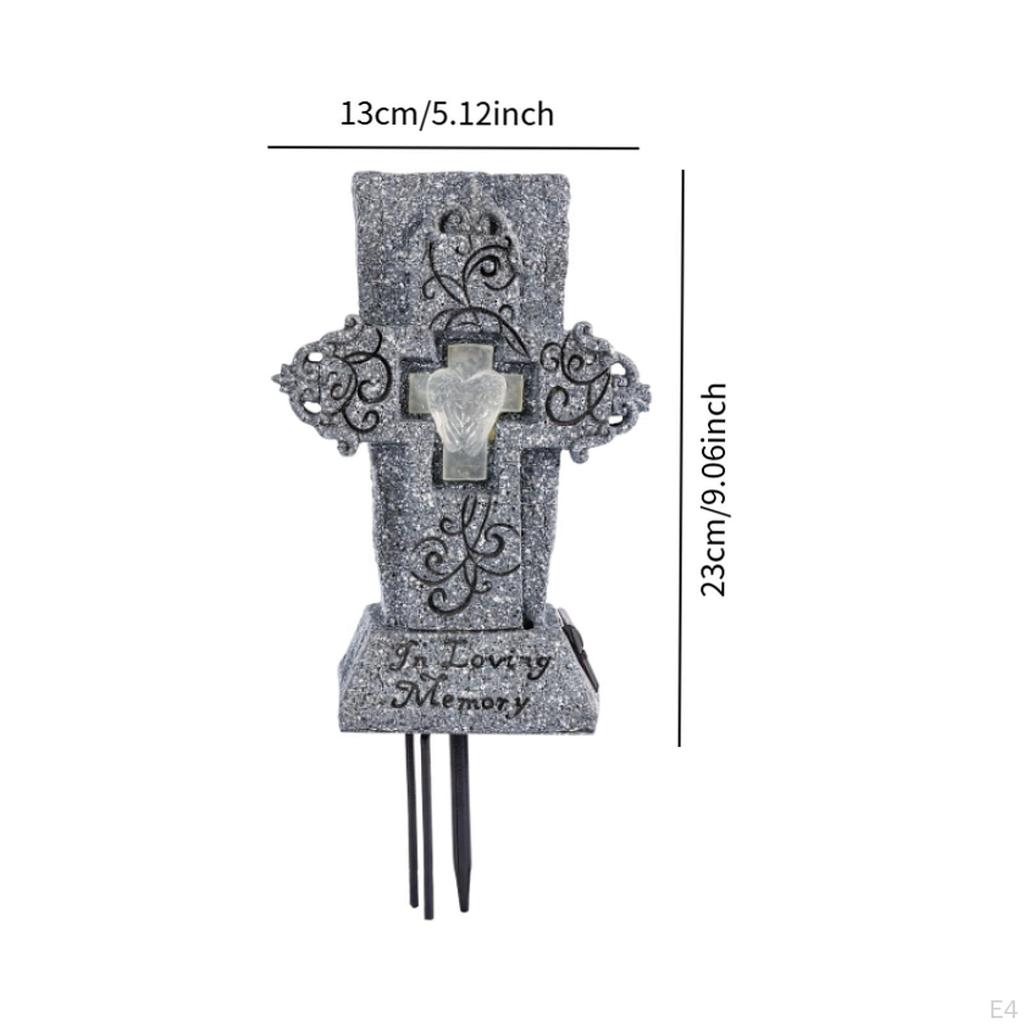 Cemetery Vase with Solar Light for Fresh Flowers And Grave Markers