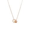 Titanium Steel Roman Numerals Double Ring Necklace Women'S Light Luxury Design Sense Collarbone Chain Neck Chain Accessories Do Not Fade