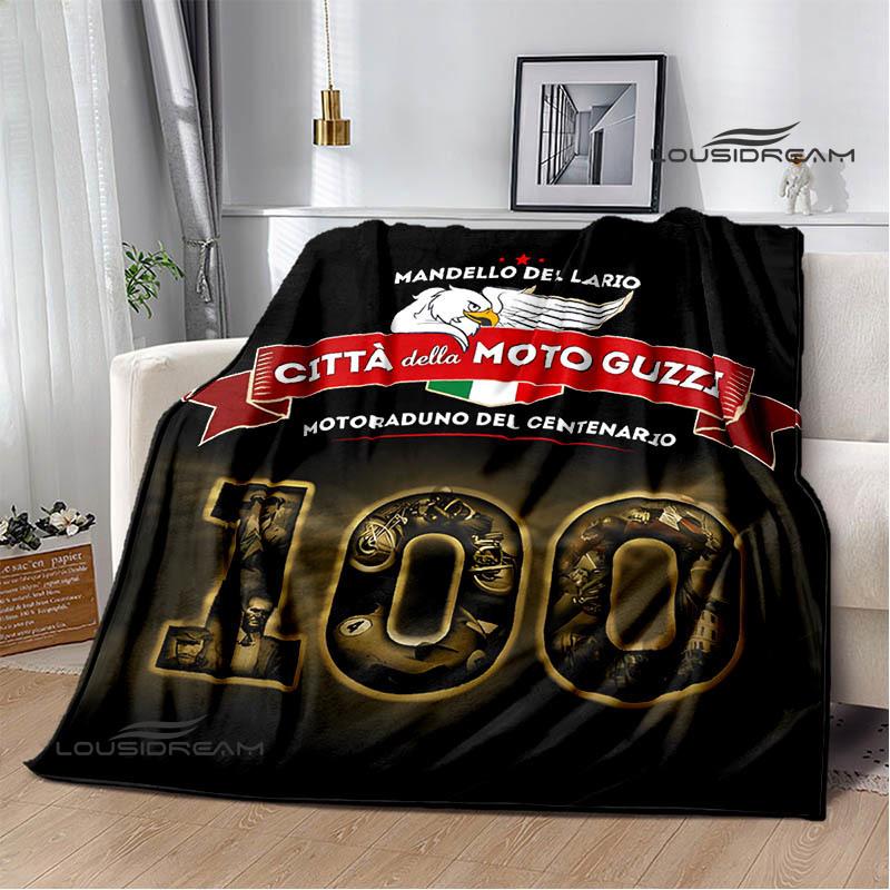 3D Guzzi Motorcycle Logo Printed Blankets Fashion Warm Blanket Soft And Comfortable Blanket Home Travel Blanket Birthday Gift 75x90cm