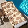 1pc Cute Cartoon Capybara Kawaii Print Beach Towel Quick Dry Microfiber Sand Free Absorbent for Pool Travel Washable