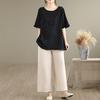 Short sleeve Oversized vintage Polka Dot Casual loose t shirt tops Women summer t-shirt