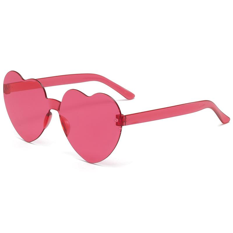 Free shipping  Candy color heart shape ocean personality Frameless Children's Sunglasses Fashion Candy Love Sunglasses