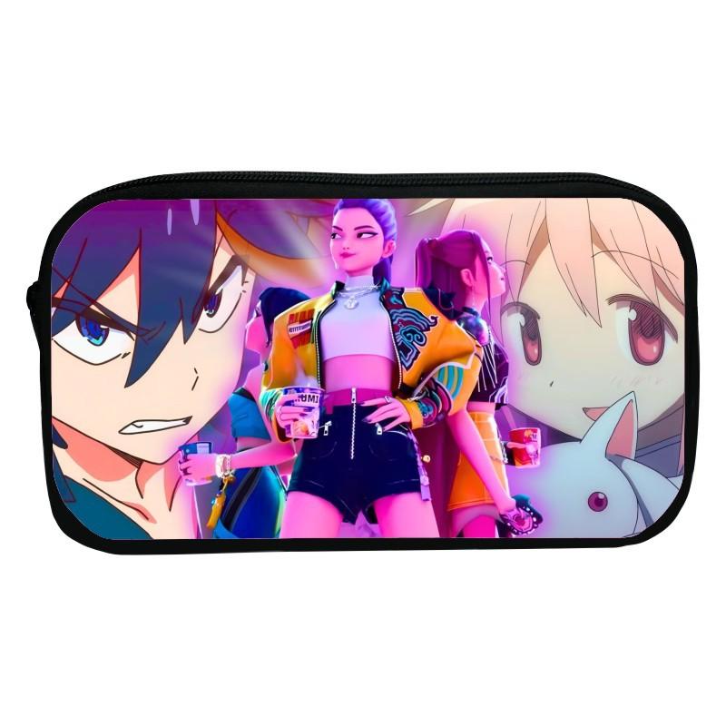 Nytt Trykket Demon Hunter Gruppe K-POP Blyantveske Tegneserie Skrivesakerpose Huntrix Kpop Barneskoleelev Oppbevaringspose