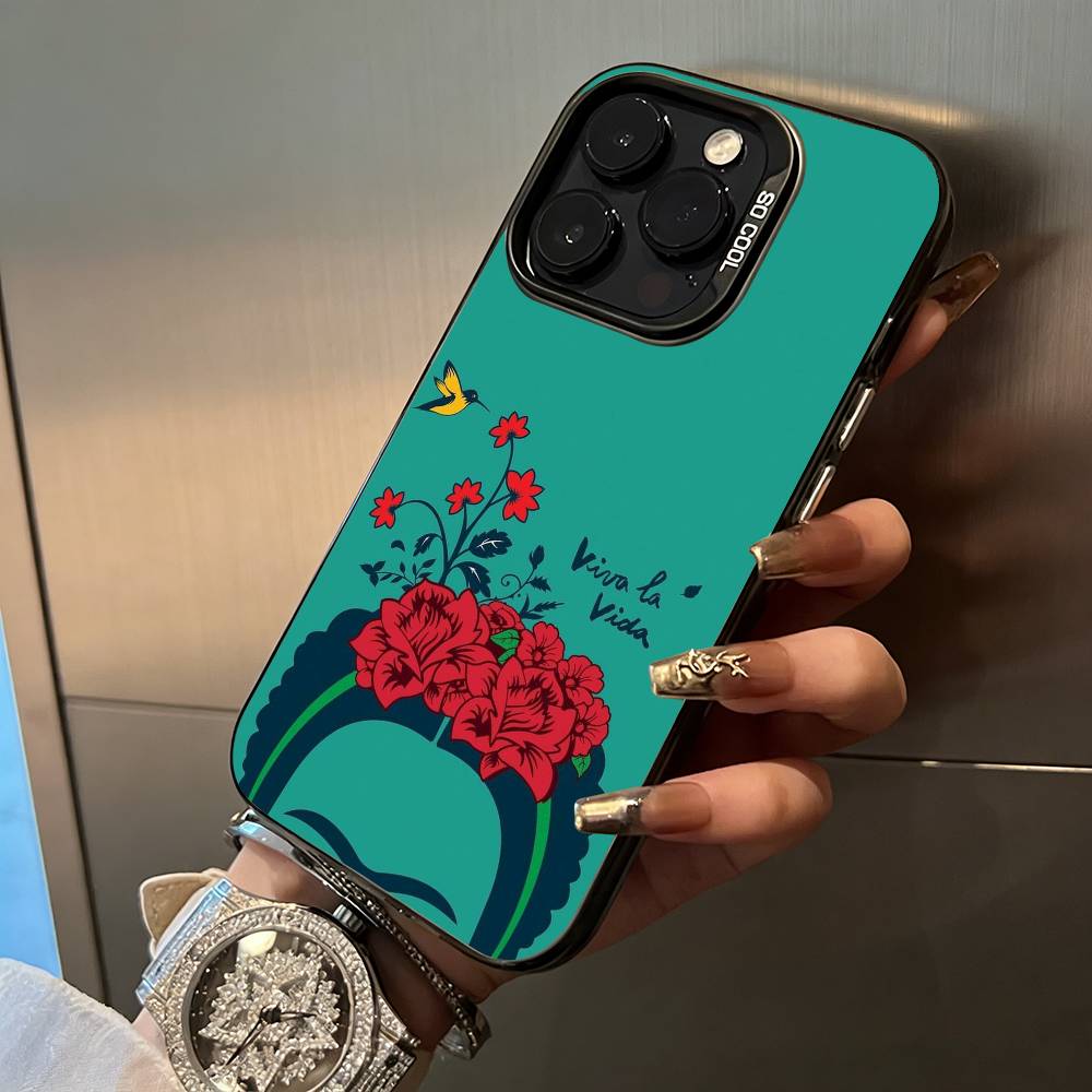 

A-Artist F-Frida K-Kahlos Phone Case For IPhone17 16 11 12 13 14 15 16 Pro Max Plus Cover Colored Silver Funda Bumber iPhone17