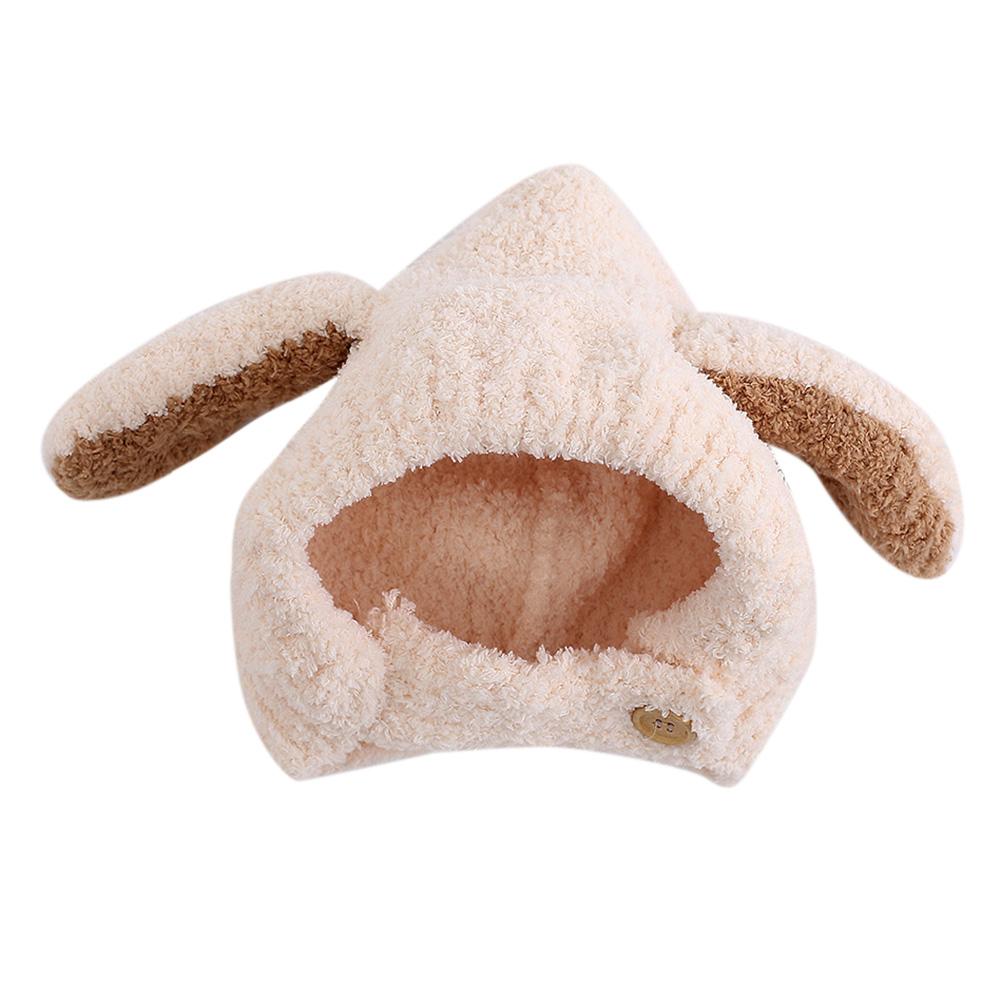 Winter Warm Hat Cartoon Style Cute Ear Design Plush Caps for Infant Boys Girls