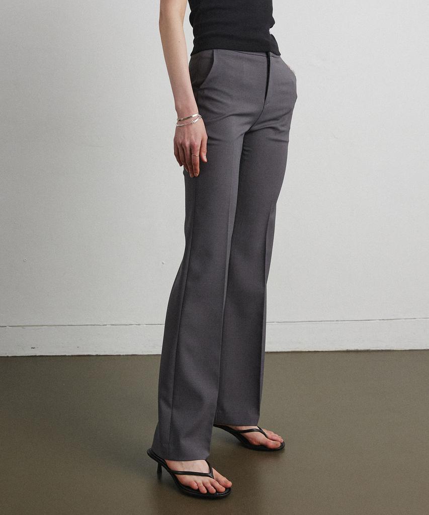 Aheule Essential Bootcut Slacks_Dark Gray