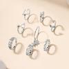 Love Ring, European and American Jewelry, Personalized Alloy with Diamonds, Fishtail Stars Stacked with High-end Rings, Women