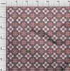 oneOone Cotton Flex Arctic Blue Fabric Floral & Tiles Moroccan Sewing Craft Projects Fabric Prints By Meter 40 Inch