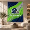 Decorative Tapestry,Seattle Seahawks Printed Wall Art, Lightweight Wall Hanging For Bedroom Background