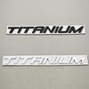 1pc 3D Metal Chrome Black Car Sticker TITANIUM Logo Rear Trunk Badge For Ford S7Ecosport Fiesta Focus Mondeo Edge Escape Kuga