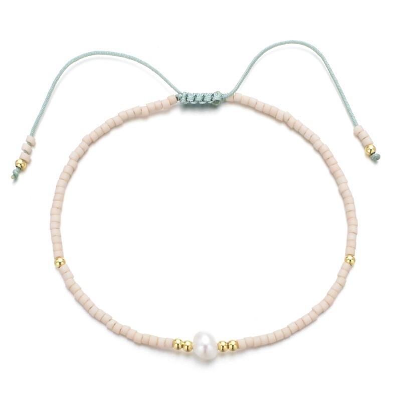 Bohemian Bracelet, Natural Stone Ladies Bracelet, Rice Bead Beaded Bracelet, Hand-woven.