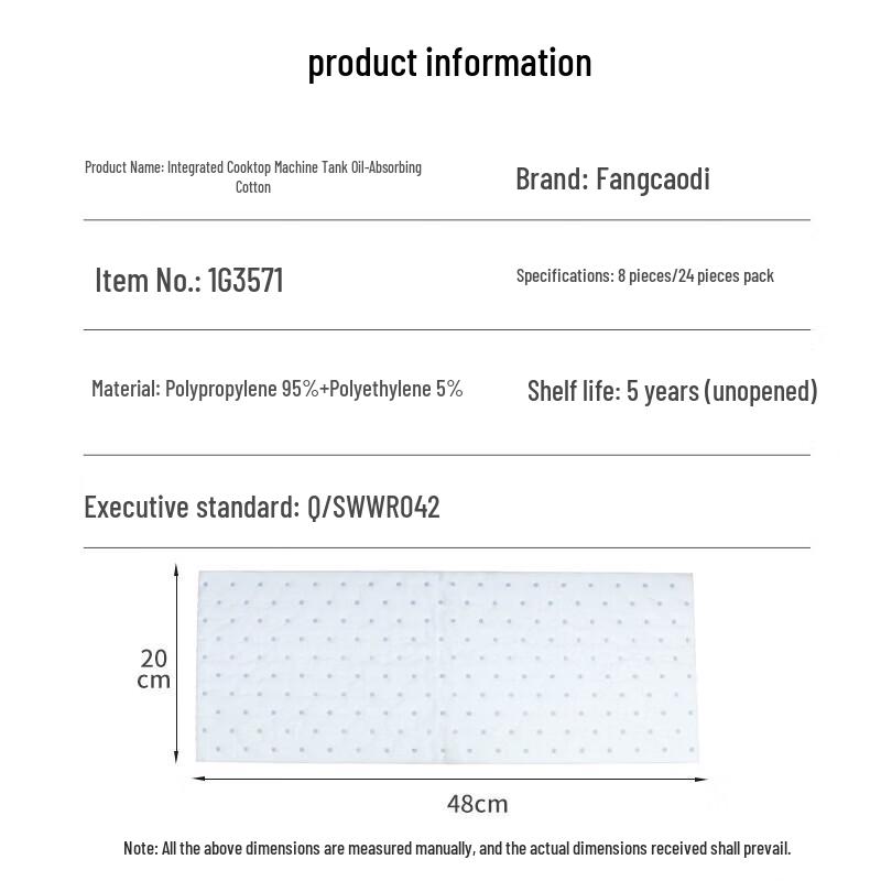Fangcaodi Kitchen Range Hood Oil Absorbing Pads