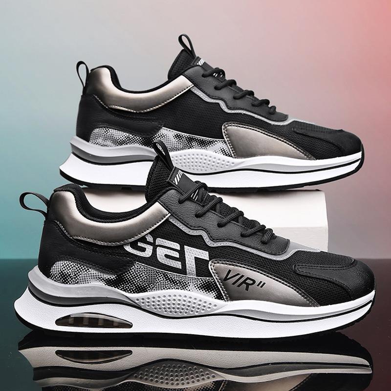 Sneakers Platform Rebound Spring and Summer Running Shoes Young and Young Outdoor Trend Color Matching Mesh Men's Shoes