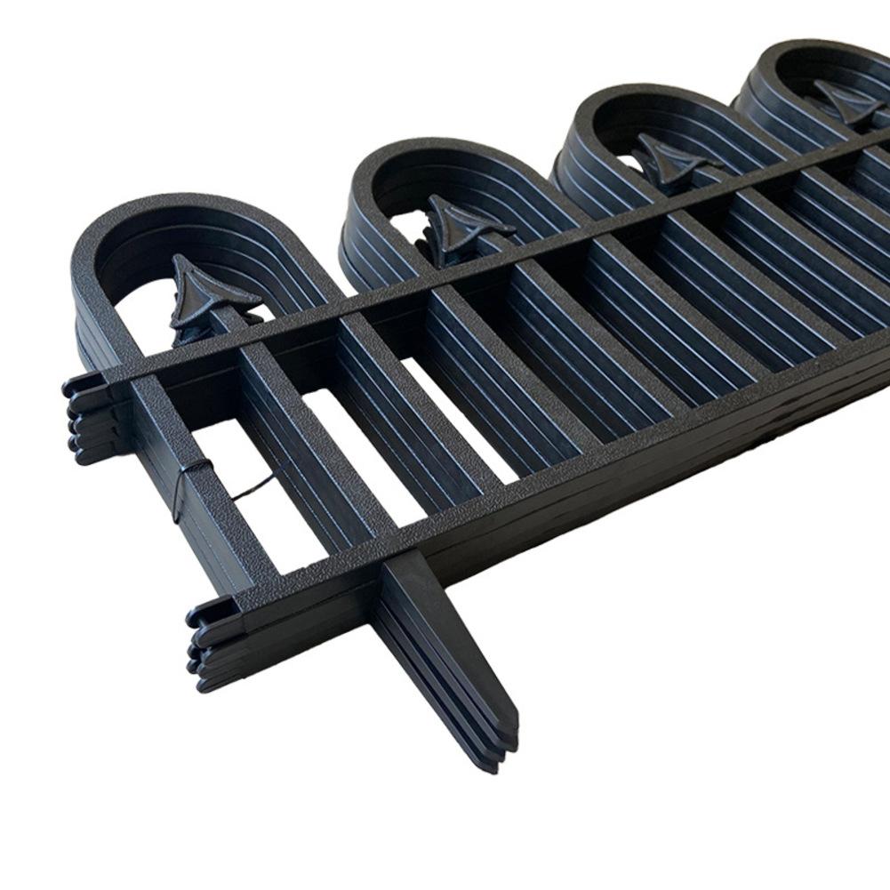 5Pcs Black Garden Edging Decorative Borders No-Dig Landscape Fence With Interlocking Design For Outdoor Decoration China Mainland