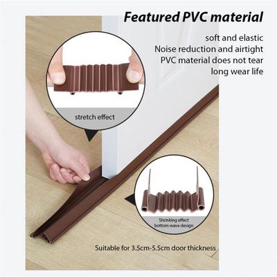New Upgrade PVC Under Door Draft Stoppers Weather Stripping Door Sealing Strip Wind Blocker Noise Stopper Insulator Door Prevent