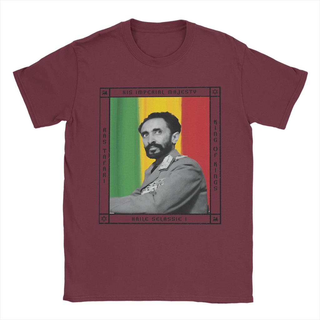 Fantastische Haile Selassie I. König der Könige Unisex T-Shirts mit Rundhalsausschnitt Kurzarm-T-Shirts Kleidung