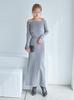 knit dress SWNO255091SLV0 Off-the-shoulder I-line