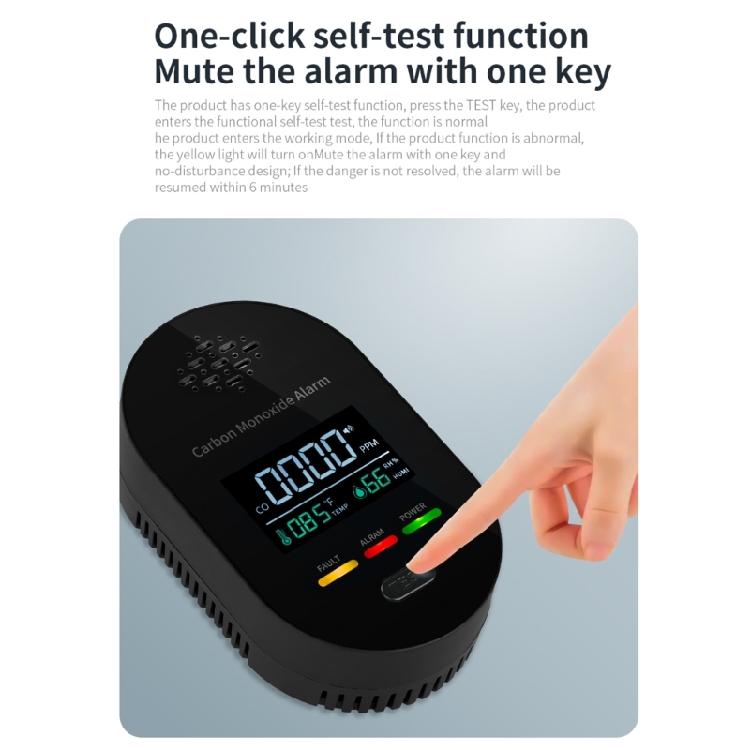 Kontinuierliche Luftqualitätsanalysatoren mit großem Display Gleichzeitige Messung von Kohlenmonoxid, Temperatur, Feuchtigkeit für das Haus
