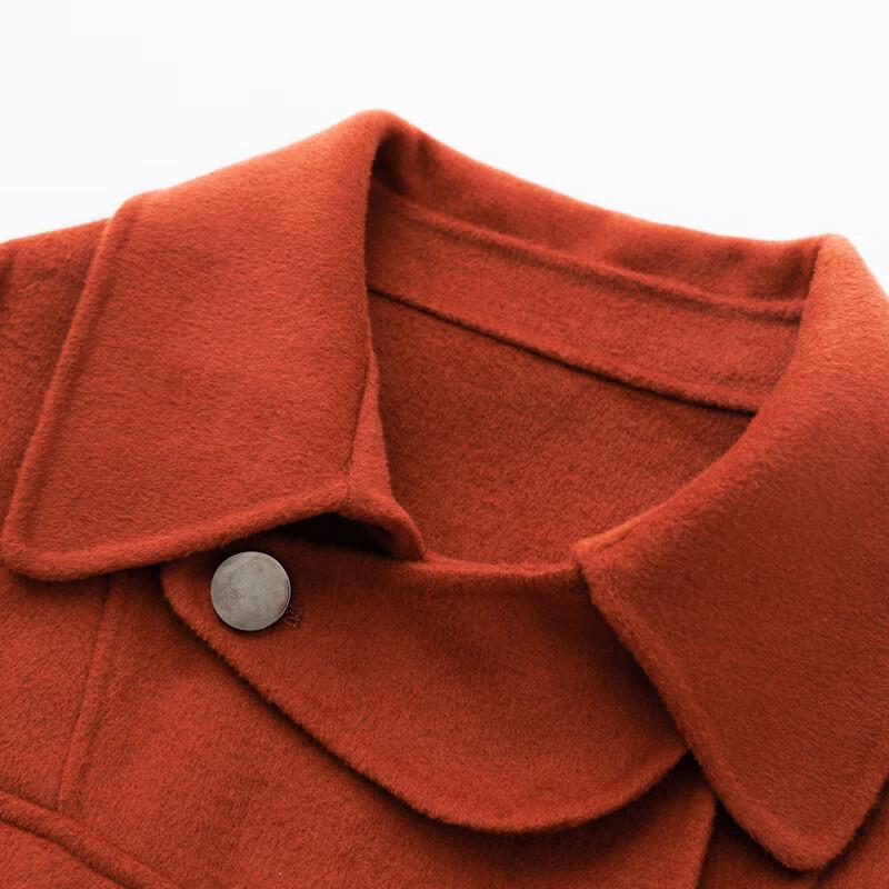 Sishui Nianhua Women's Elegant Wool Blend Overcoat