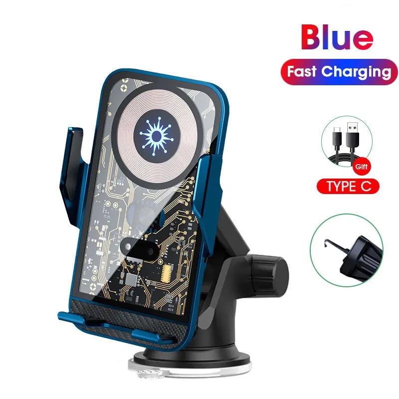 Transparent Dashboard Car Phone Holder Universal Fit 360 Rotatable GPS Navigation Clip Mount for Smartphones