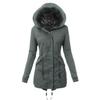 Ladies  Coat Womens Winter Warm Thick Long Jacket Hooded Overcoat