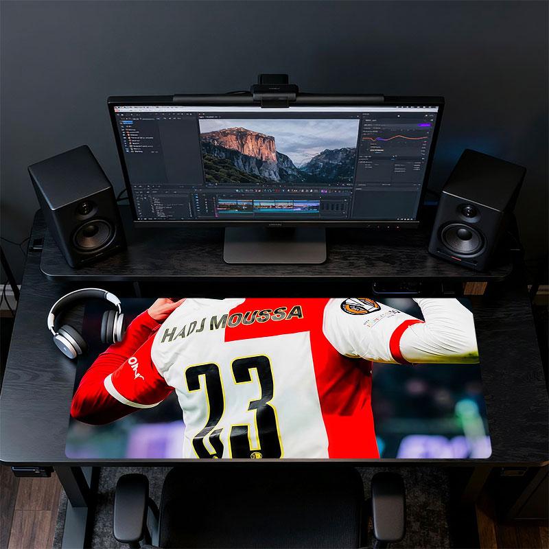 Hadj Moussa Mouse Pad, Large Gaming Desk Mat, Non-slip XXL Mousepad for Laptop & Tablet, Mini PC Playmat with Stitched Edges