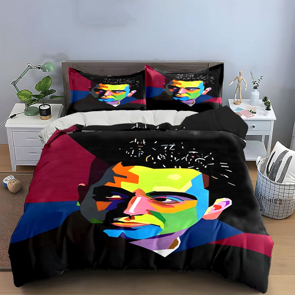 Colorful Geometric Face Illustration. Bedding Sets Duvet Cover Sets Duvet Covers Pillowcases(1 * Duvet Cover 2 * Pillowcases Without Duvet Insert)