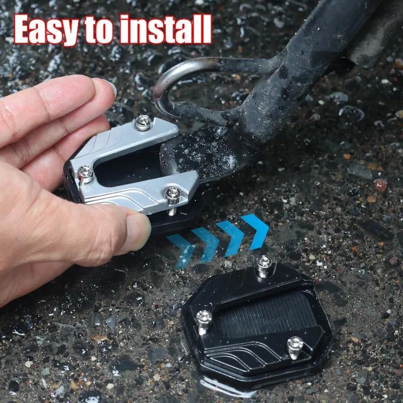 Motorcycle Bike Parking Kickstand Extender Foot Side Stand Pad Support Plate Motorbike Accessories