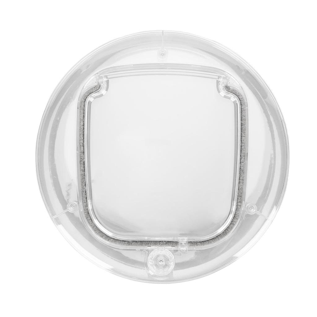 Cat Door for Interior Exterior Doors Transparent 4 Way Locks Silent Brush Strips Strong Magnetic