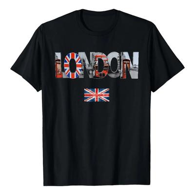 T-shirt With British Flag Of London, England And Great
