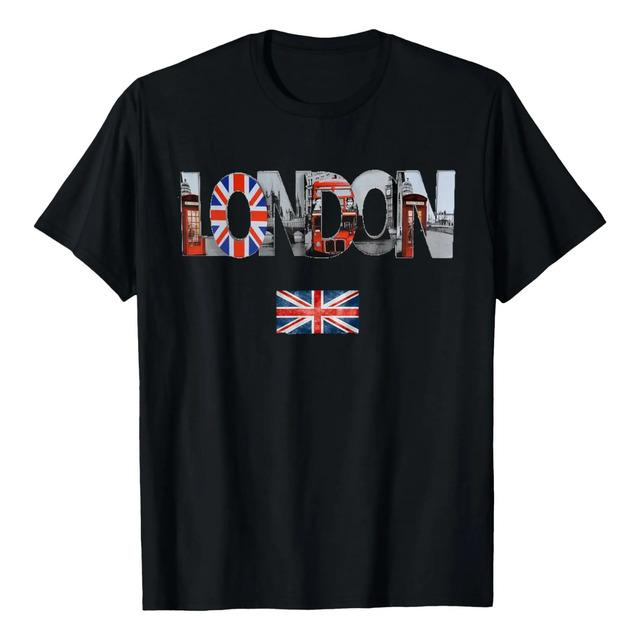 T-shirt With British Flag Of London, England And Great XXL