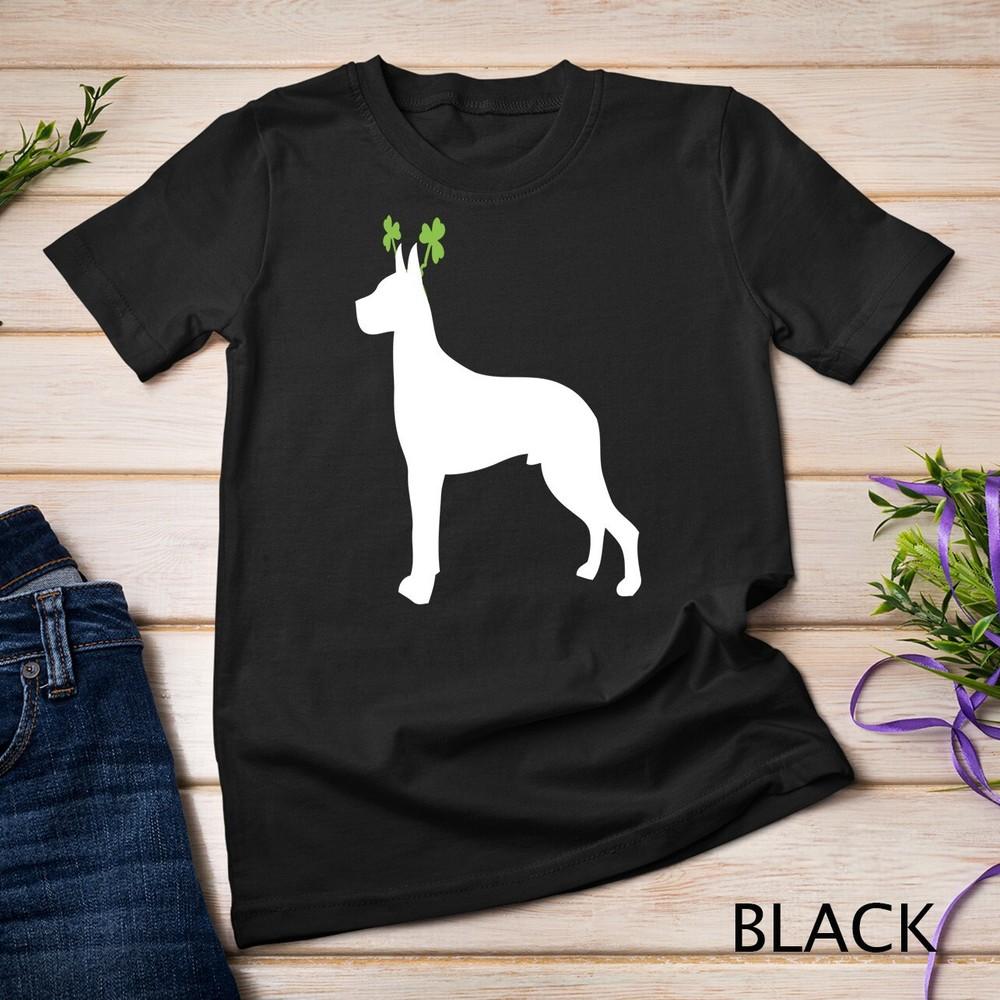 Great Dane St Patrick s Day Shamrock Dog Unisex T-shirt S