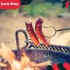 Kotarbau® Campfire Fork Grill Fork Double-Pronged Campfire Fork Wavy Stick For Sausage 100 Cm Set Of 10