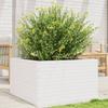 Vidaxl Garden Planter, White, 80X80X45.5 Cm, Solid Pine Wood