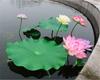 1Pc 16/27cm Artificial Lotus Flower Long Stem Floating Pool Decor Aquarium Fish Pond Scenery Home Decoration