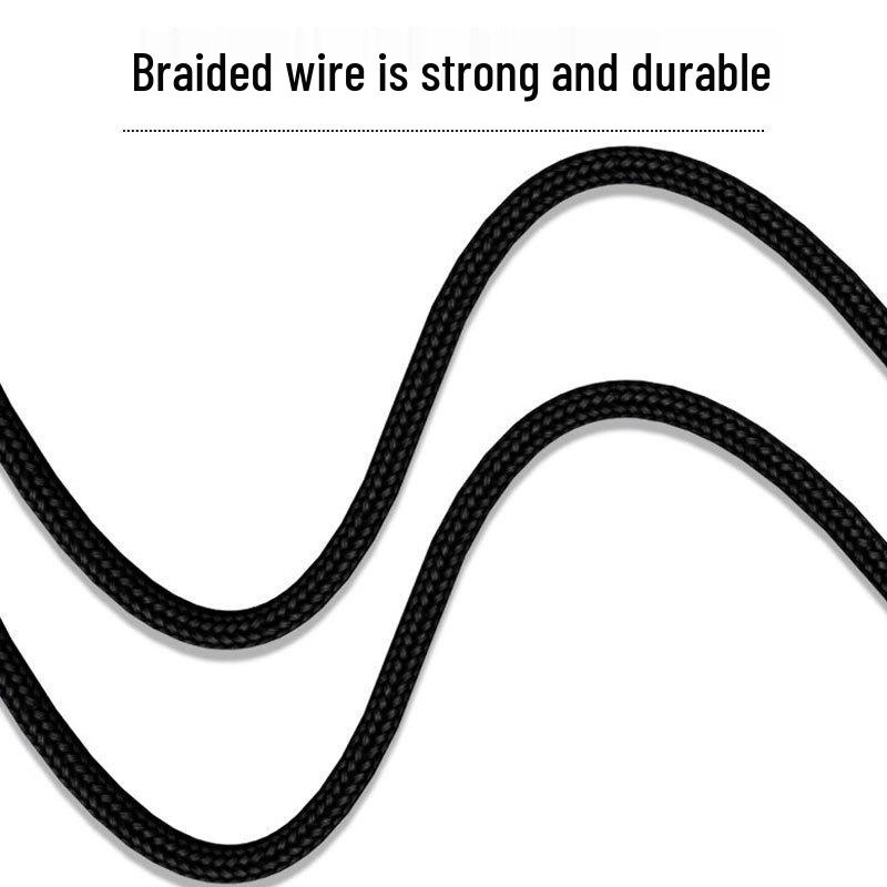 3.5mm Male-to-Male Audio Cable with Microphone, Volume Control, and AUX Connectivity for Headphones and Speakers