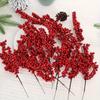 10pcs Vibrant Red Artificial Berries for Christmas Tree - DIY Holiday Decor, No Power Needed