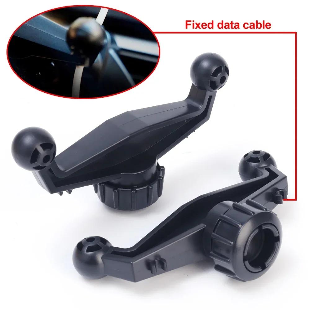 Dual Ball Head Car Holder with 360 Rotation Base Mount Mobile Phone Navigation Support Accessories for Auto Center Console