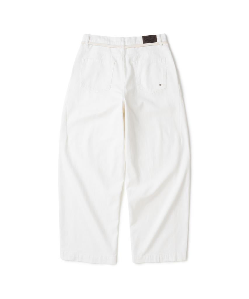 Nitied Outstring Curved Cotton Balloon Pants White
