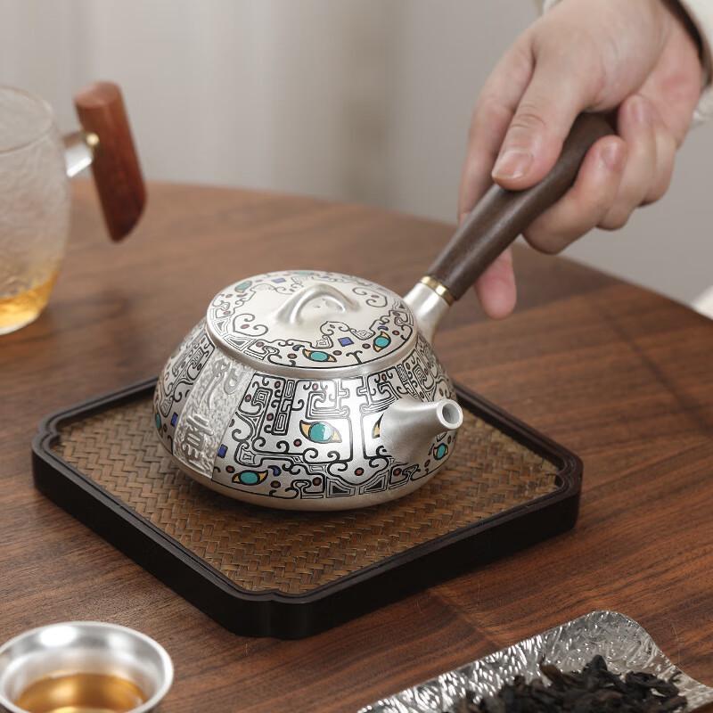 Cha Xun Chinese Classical Silver Teapot
