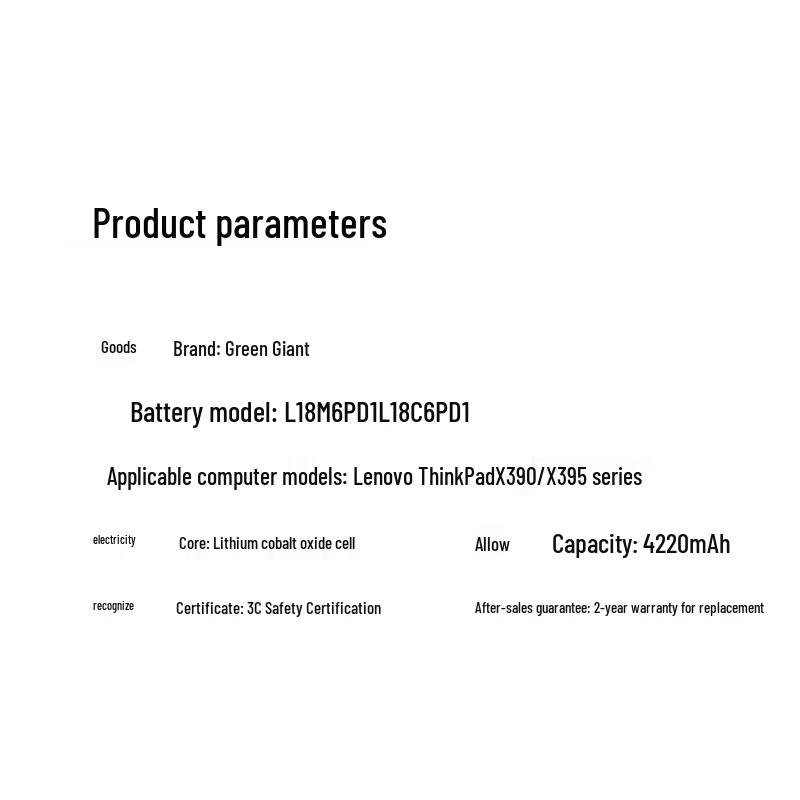 llano Laptop Battery for Lenovo ThinkPad X390 X395 X13 Gen1