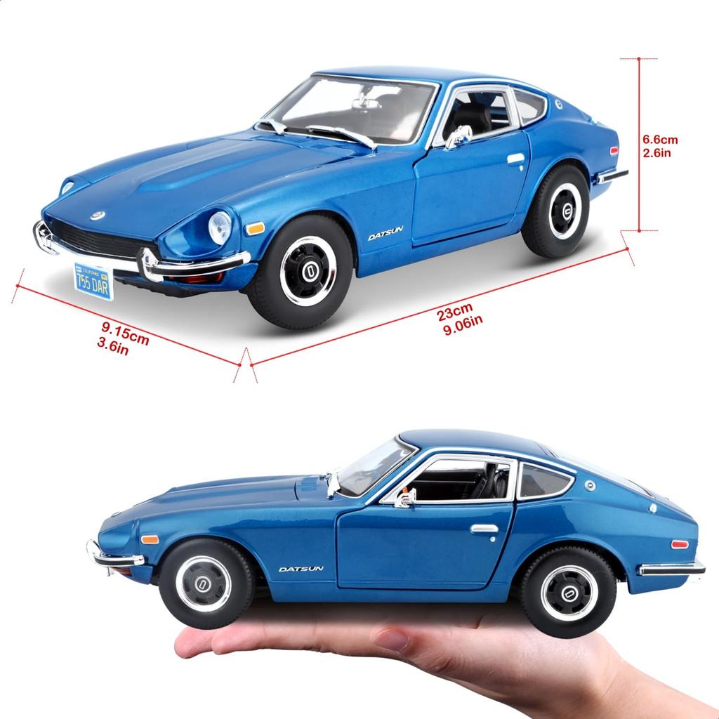 Maisto 1/18 Scale Nissan Datsun 240Z 1971 Blue / Diecast Model Car, Finished Product, 31170 BU