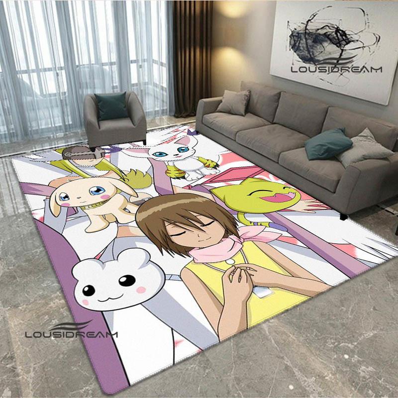 3D Digimon Cartoon Printed Carpet Non-slip Carpet Yoga Mat Carpets for Living Room Area Rug Home Bedroom Decor Birthday Gift
