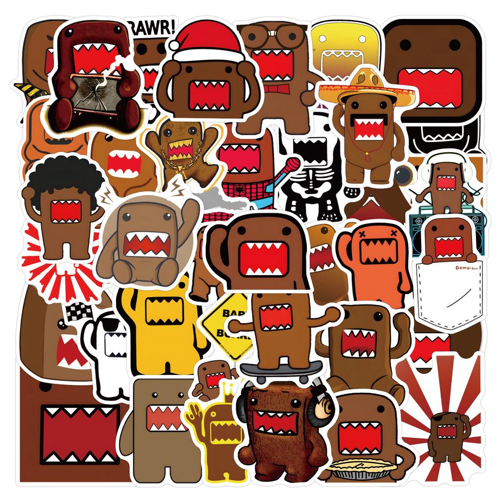50 New Domo Domo Domo Domain Stickers Car Laptop Personalized Handbook Stickers