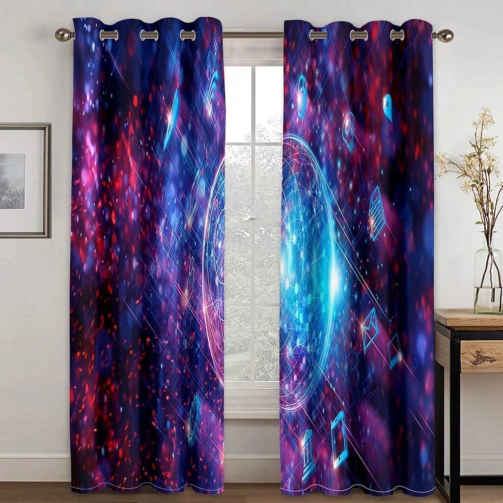 Metaverse Robot Blackout Curtains High Shading For Bedroom Living Room Bathroom Kitchen Door Hall New Pattern