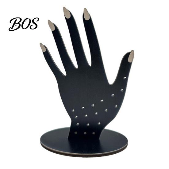 Bracelet And Earring Holder Hand Shape Ring Holder, 2D Wooden Jewelry Display Stand for Retro Rings Necklace, Minimalist Dresser Decor, Decorative