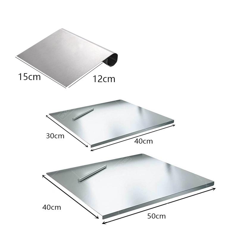 304 Stainless Steel Cutting Board Food Grade Chopping Boards Heavy Duty Kitchen Boards Anti-Slip Mat for Meat Vegetables Bread