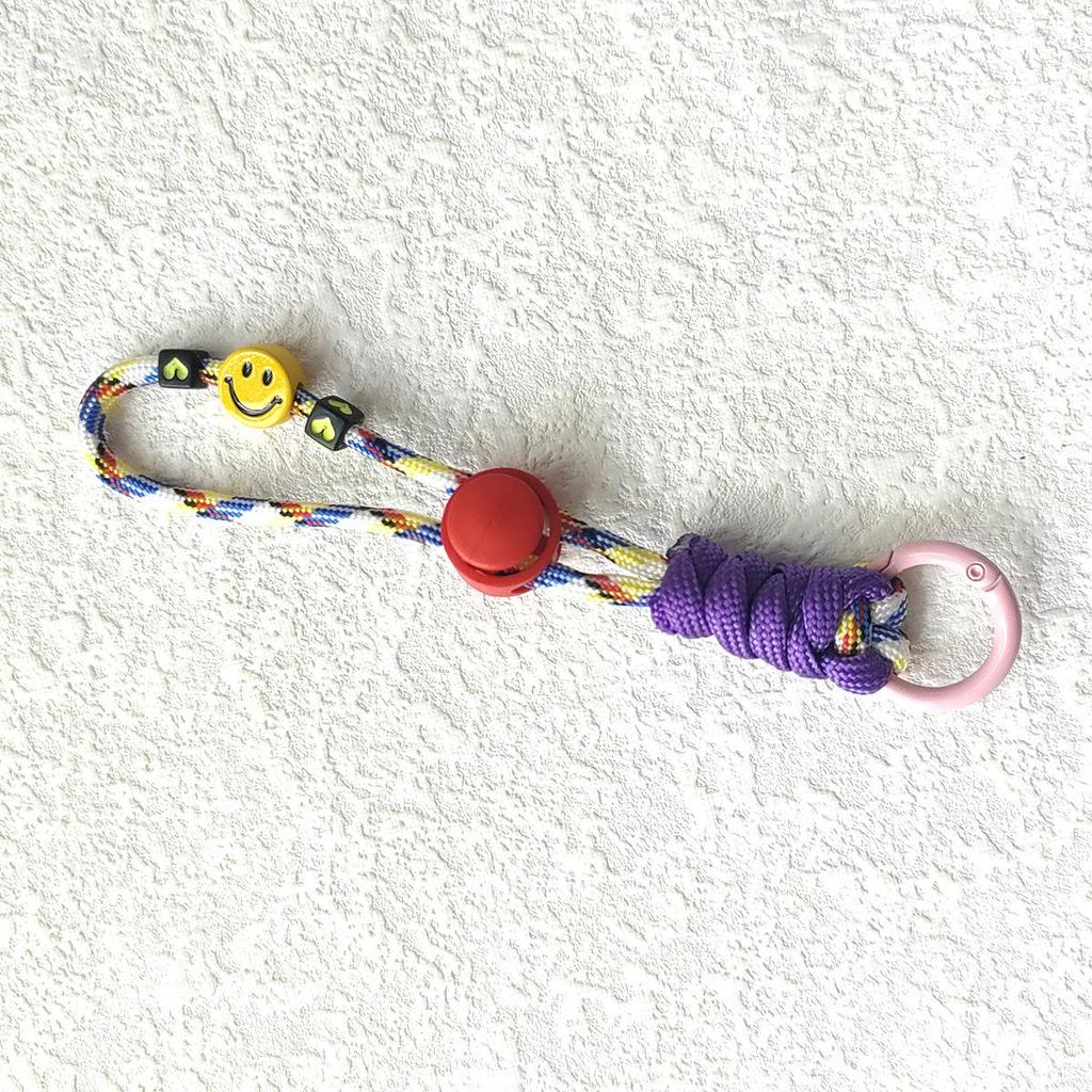 Smiling Face Cartoon Doll Lanyard Keychain - Child's Clothing, Pencil Case, Phone & Camera Strap Ornament